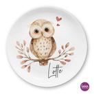 Personalisierte Kinderteller Eulen