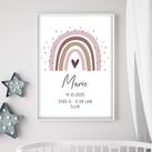 Personalisiertes Baby Poster | "Regenbogen"