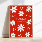 Personalisiertes Poster Retro Blumen