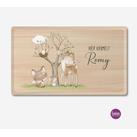 Hier krümelt - personalisiertes Brettchen für Kinder, Holzoptik