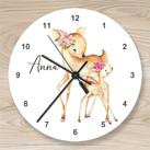 Personalisierte Wanduhr Rehe