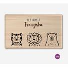 Brettchen "Hier krümelt" personalisiertes für Kinder