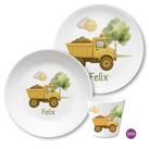 Bagger Bauarbeiter Kindergeschirr Set 