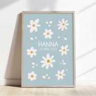 Personalisiertes Poster Retro Blumen