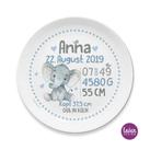 Taufteller Geburtsteller mit Namen Elefant