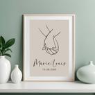 Line Art - personalisiertes Poster mit Hochzeitsdaten