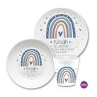 Geschenk zur Geburt - Geburtsteller Taufteller Regenbogen