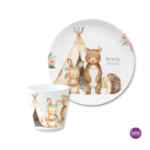 Kinderteller Geschirrset Waldtiere