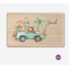 Personalisiertes Frühstücksbrettchen Holzdekor