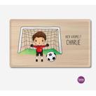 Hier krümelt - personalisiertes Brettchen für Kinder, Holzoptik