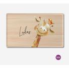 Personalisiertes Frühstücksbrettchen Holzdekor