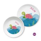 Kindergeschirr Set Schildkröte rosa
