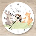 Personalisierte Kinderzimmeruhr - Woodland 