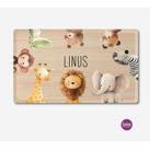 Holzdekor Brettchen Safaritiere