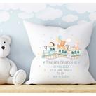 Kissen mit Namen und Füllung - Eisenbahn  