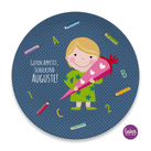 Kinderteller Einschulung Schulkind - Personalisierter Teller für Mädchen zum Schulanfang