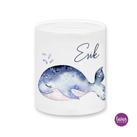 Spardose Wal mit Namen personalisiert