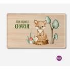 Hier krümelt - personalisiertes Brettchen für Kinder, Holzoptik