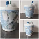 Zahnputzbecher Wale für Kinder