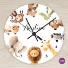 Kinderzimmer Uhr Safarie Tiere