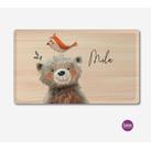 Personalisiertes Frühstücksbrettchen Holzdekor