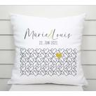 Personalisiertes Kissen Line Art | Geschenk zur Hochzeit