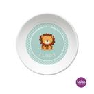 Melaminteller tief/Schale "Löwe Dots", mint