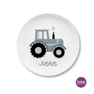 Kindergeschirr Set mit Namen personalisiert, Traktor - 4 teilig 