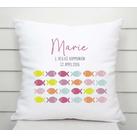 Kommunion | Taufe | Fische | Geschenk für Kinder | Kissen personalisiert