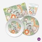 Kinder Geschirr Set mit Namen ❤ Dschungeltiere