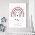 Personalisiertes Baby Poster | "Regenbogen"