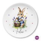 Osterteller Hase Kinderteller Kindergeschirr mit Namen