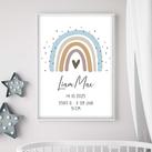 Personalisiertes Baby Poster | "Regenbogen"