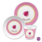Kindergeschirr Set Marienkäfer Dots rosa