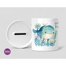 Spardose Wal mit Namen personalisiert