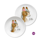 Kindergeschirr Pony personalisiert | Kinderteller