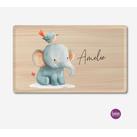 Personalisiertes Frühstücksbrettchen Holzdekor