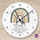 Wanduhr Regenbogen mit Gedicht