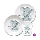 Personalisiertes Geschenk Baby zur Geburt | Geburtsteller – Taufgeschenk – Elefant | Baby Geschenke zur Geburt