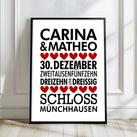 Personalisiertes Poster zur Hochzeit