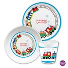 Kindergeschirr Eisenbahn rund blau