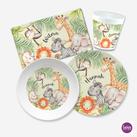 Kinder Geschirr Set mit Namen ❤ Dschungeltiere