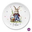 Osterteller Hase Kinderteller Kindergeschirr mit Namen