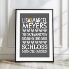 Personalisiertes Poster zur Hochzeit