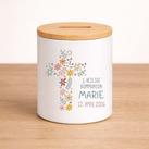 Spardose Blumenkreuz zur Kommunion 