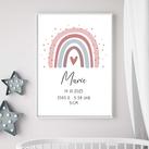 Personalisiertes Baby Poster | "Regenbogen"