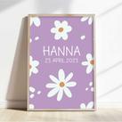 Personalisiertes Poster Retro Blumen