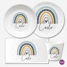 Regenbogen - Kindergeschirr Set mit Namen 