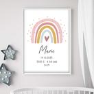 Personalisiertes Baby Poster | "Regenbogen"