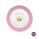 Kinderteller flach Krone rosa